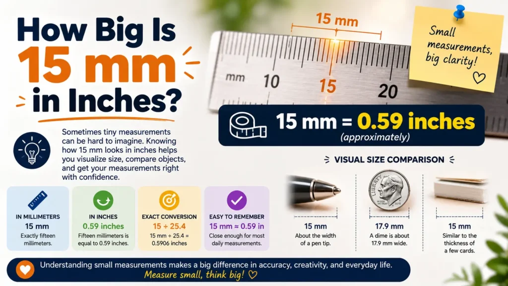 How Big Is 15 mm in Inches