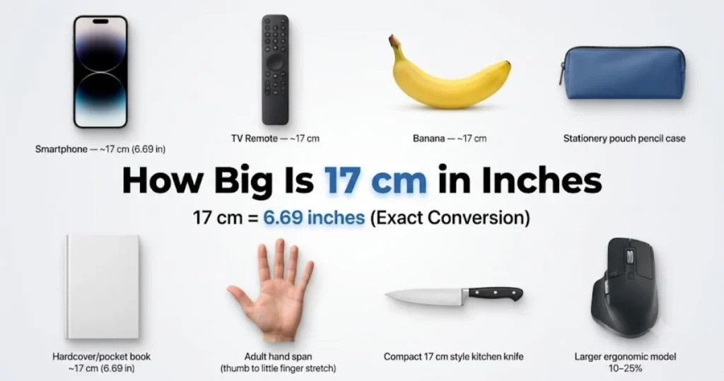 How Big Is 17 cm in Inches