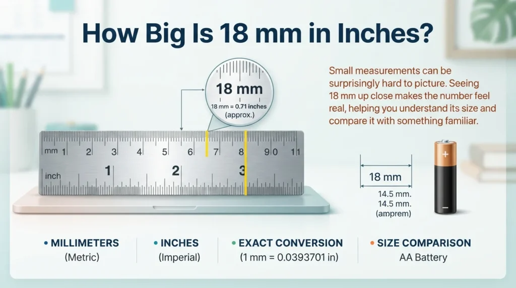 How Big Is 18 mm in Inches
