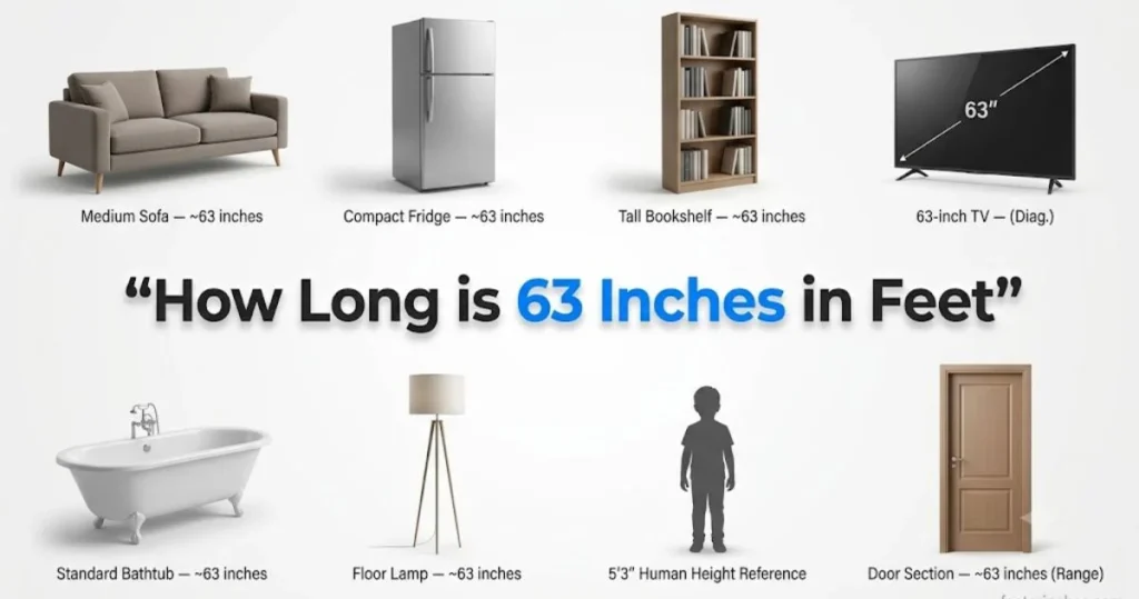 How Long is 63 Inches in Feet
