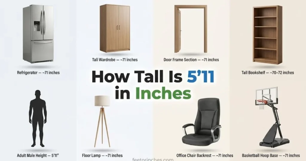How Tall Is 5 11 in Inches?
