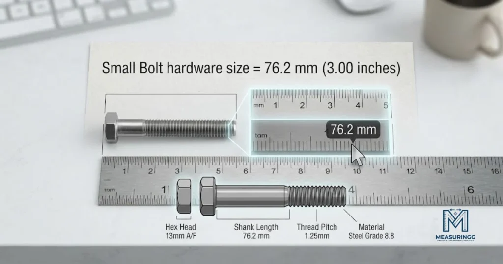 Small Screw or Bolt Length