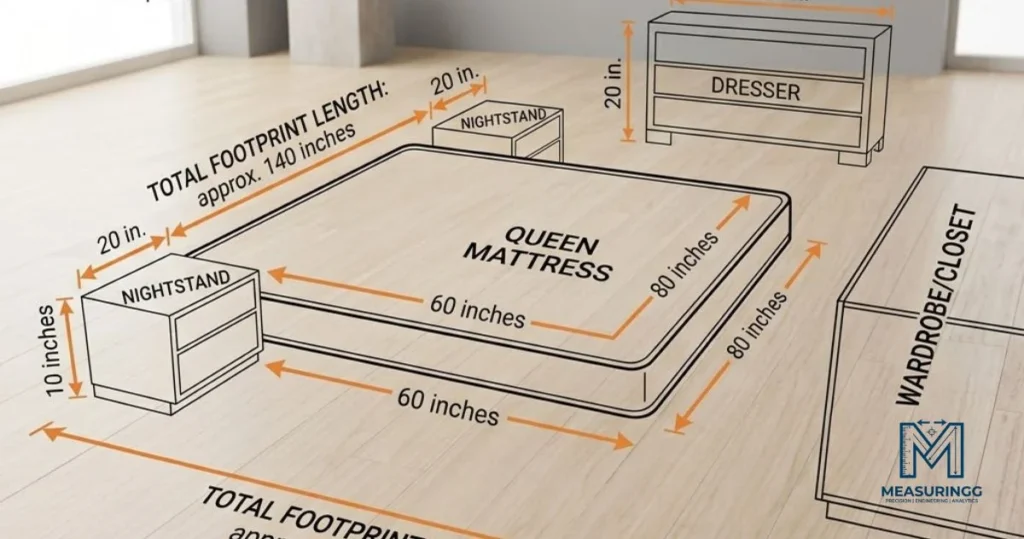 queen bedroom footprint