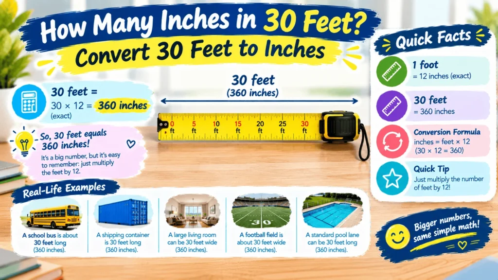 How Many Inches in 30 Feet