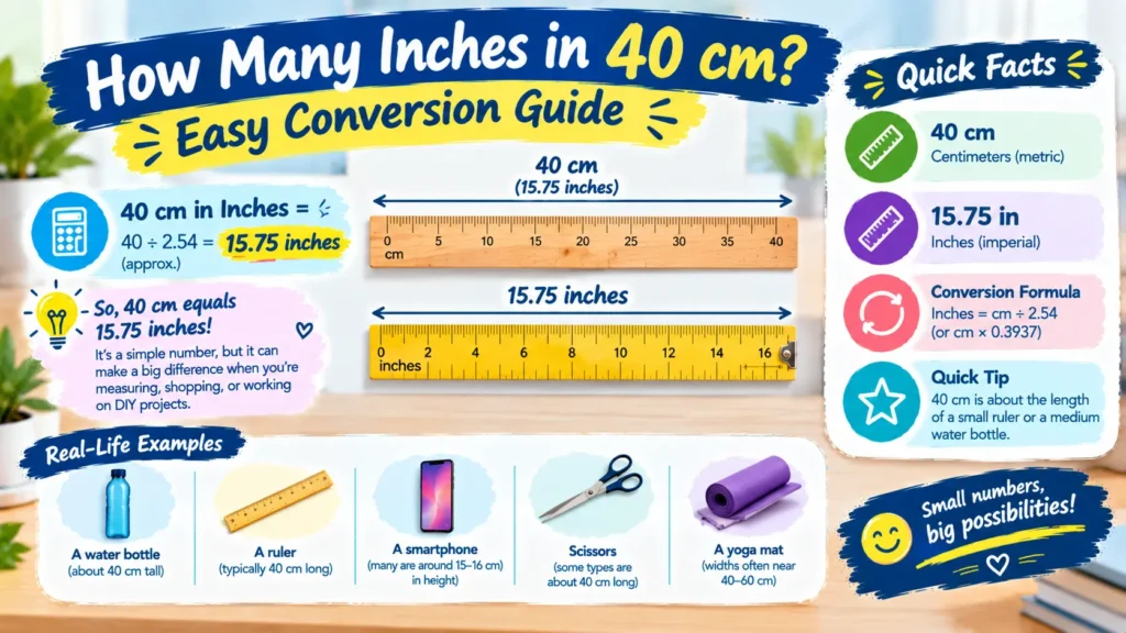 How Many Inches in 40 cm