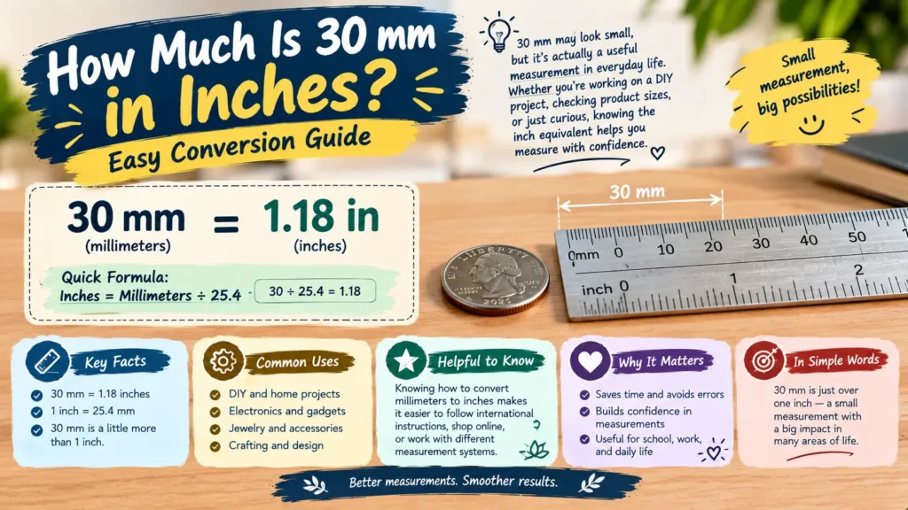 How Much Is 30 mm in Inches