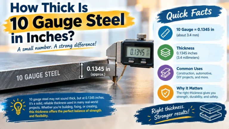ow Thick Is 10 Gauge Steel in Inches
