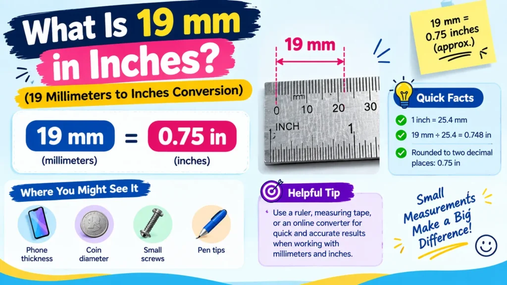 What Is 19 mm in Inches