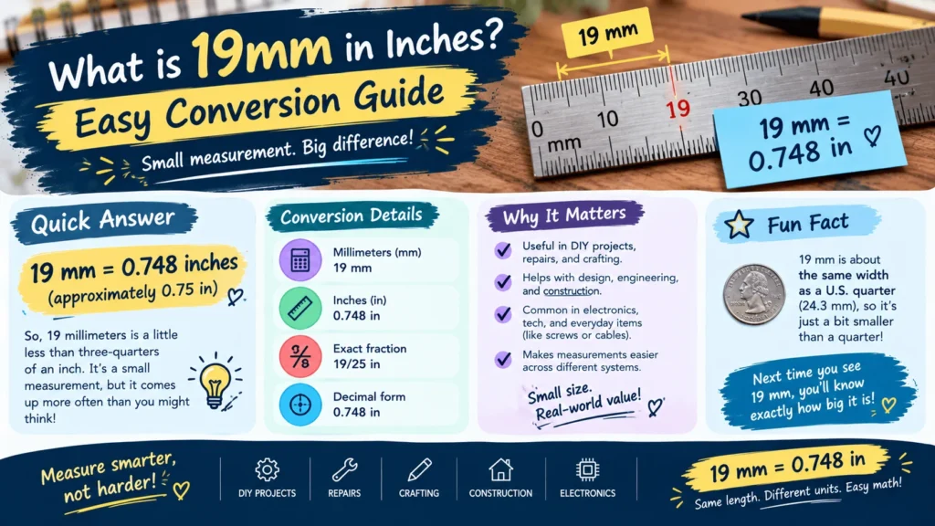 What is 19mm in Inches
