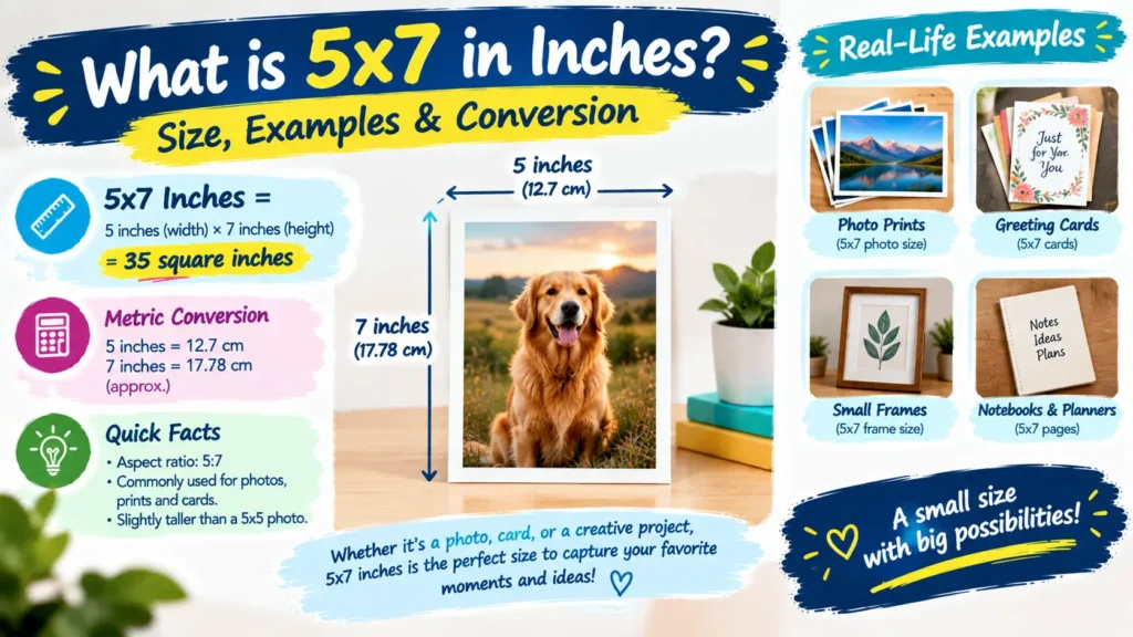 What is 5x7 in Inches