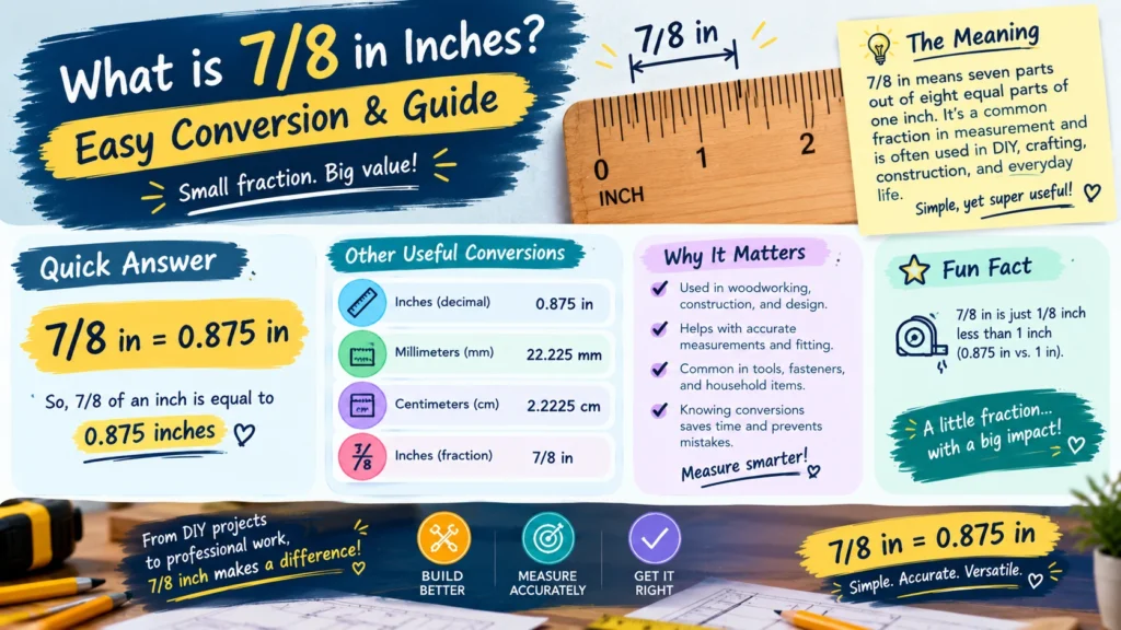 What is 7/8 in Inches