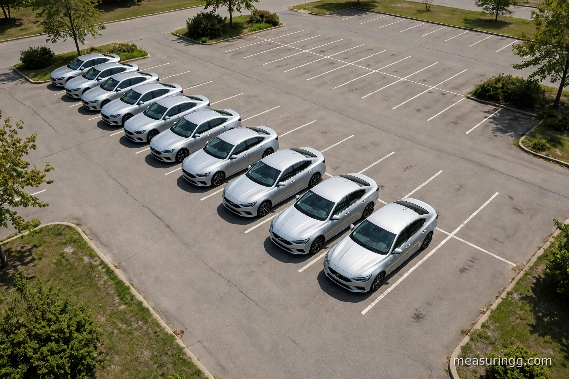 Seven Sedans Bumper to Bumper