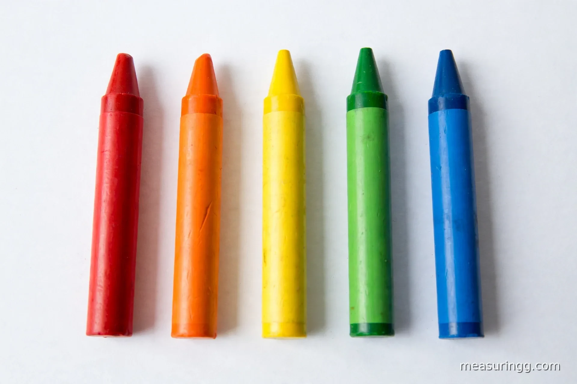 Five Crayons Lined Up