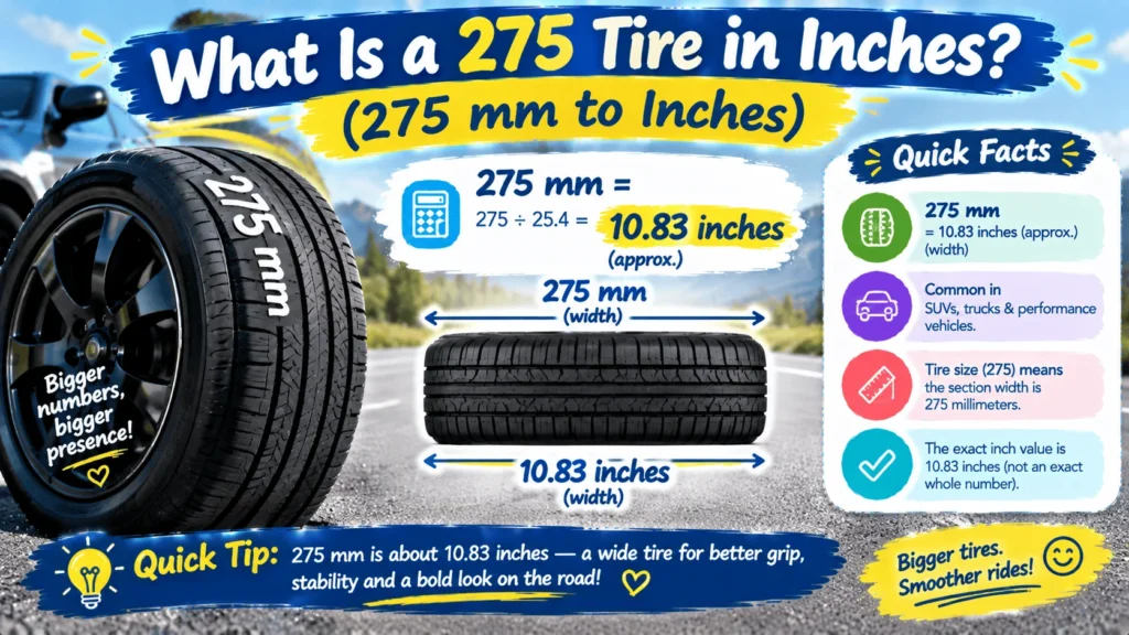 What Is a 275 Tire in Inches