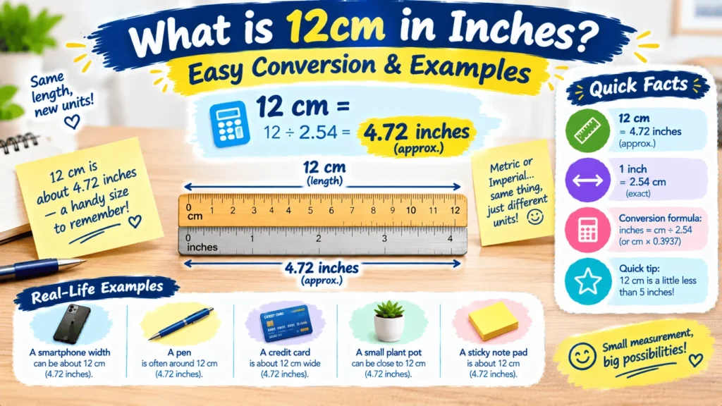 What is 12cm in Inches